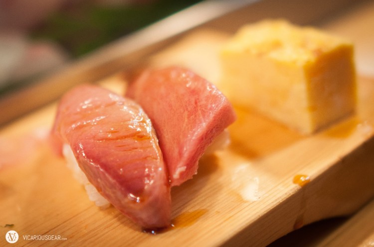 Fatty tuna (regular and medium).