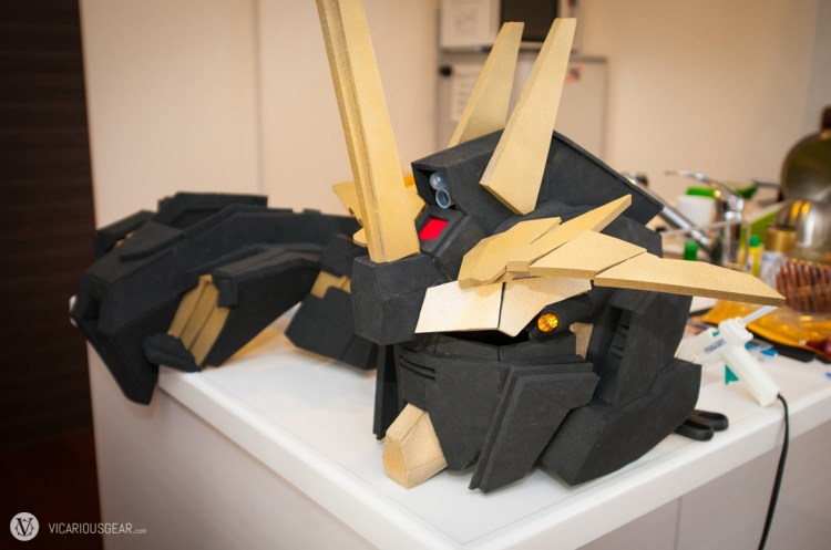 Hot glue gun hard at work.