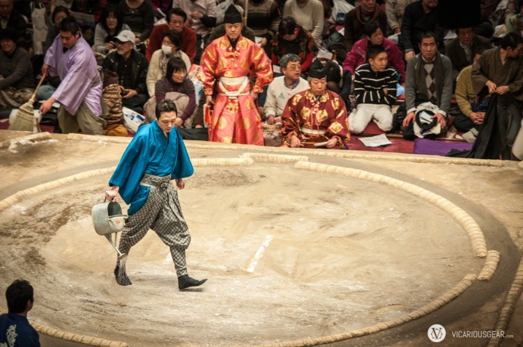 After too much salt built up, A guy would walk around and water the clay...