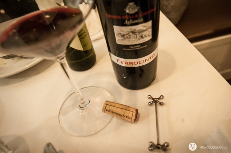 A little vino to ease us into the mood.