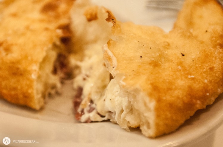 Italian sausage calzone. Best crust ever.