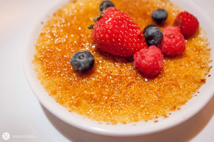 Dessert 1: Crème brûlée. Pretty standard.