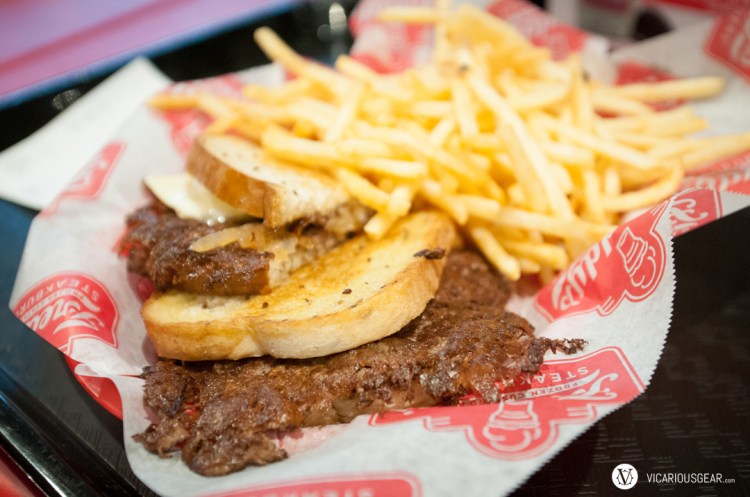 Freddy's Steakburgers was the closest restaurant. I haven't had any fast food in so long. The fries were tasty.