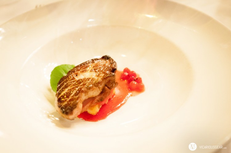 Hudson valley foie gras over red currant jam, brioche, hydro watercress. Serving size of the foie gras will not disappoint. Usually Mimi and I have a little battle over the last bite with lesser portions.