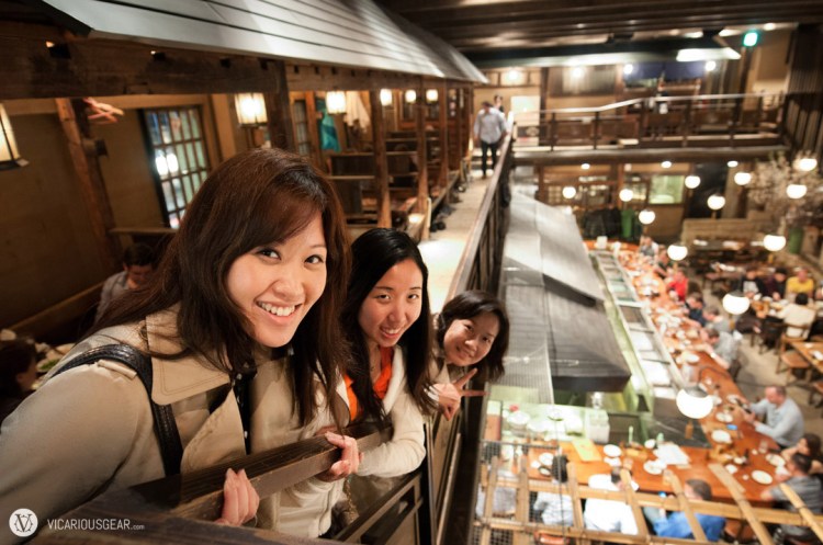 Mimi, Jeannie and Joy taking one last look at the view from upstairs.