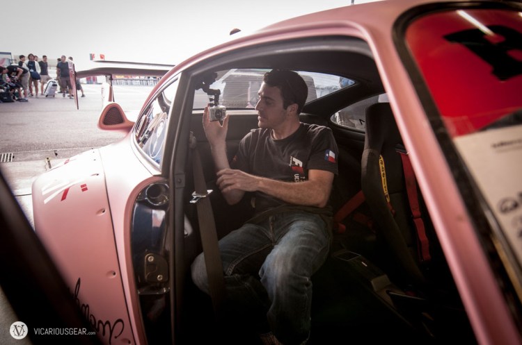 Danny setting up his GoPro video camera.