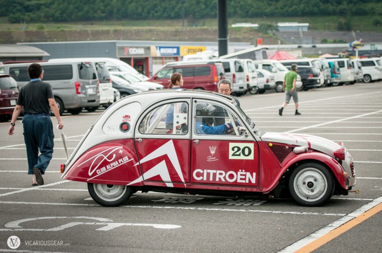 This was probably the slowest car on the track but so cool to watch as it rolled around corners up on 3 wheels. I think he was the last one out to the starting grid as well.