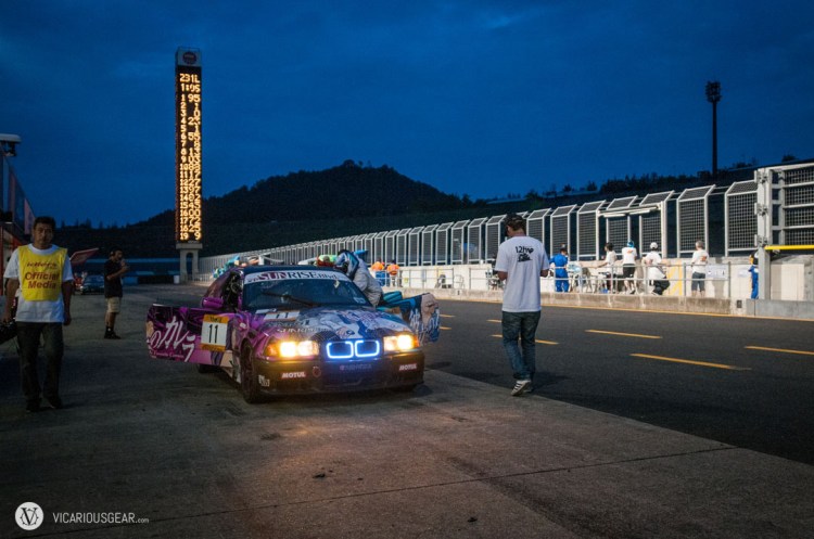 This team was having fun with its blinking LEDs and anime wrapped BMW.