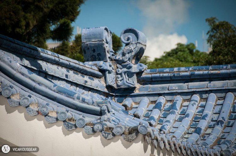 The roof tiling of the outer walls wasn't quite as well kept as the three main halls.