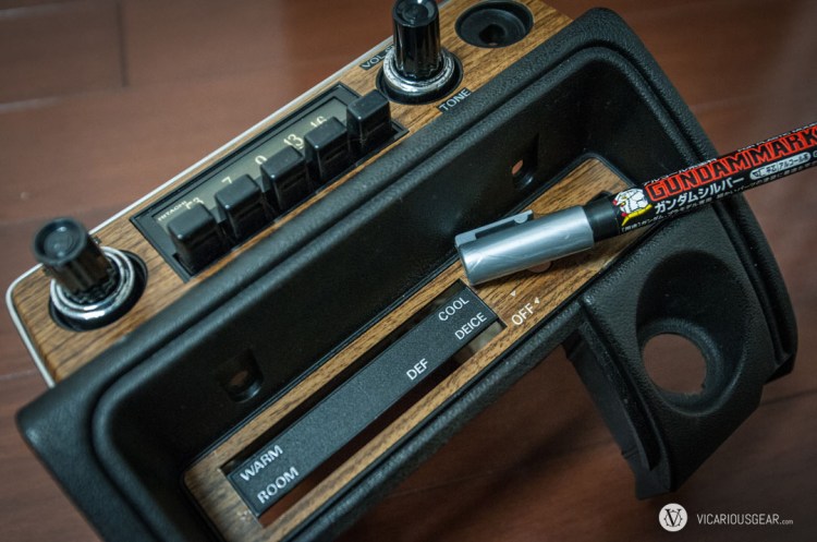 Gundam marker to the rescue! I decided to paint the HVAC markings too since the black on black is a bit impossible to see at night.