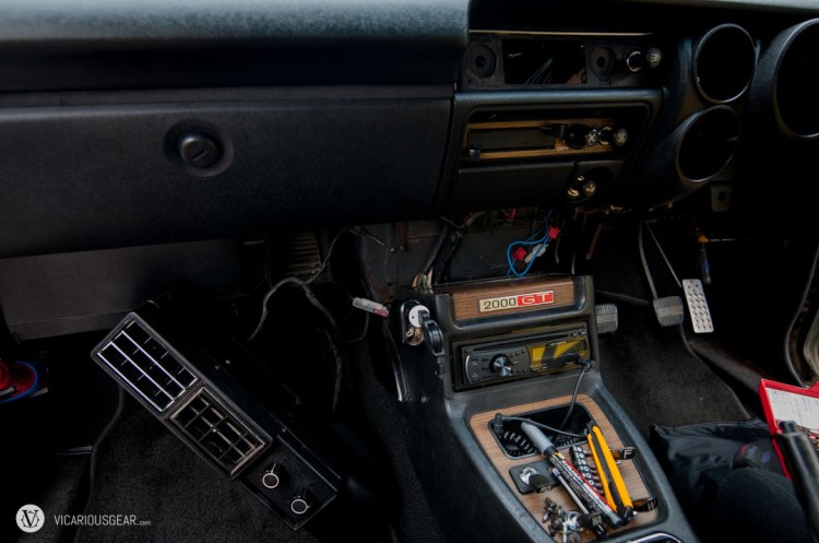 Taking the dash apart. Aircon vents had to come out to gain access to some bolts.