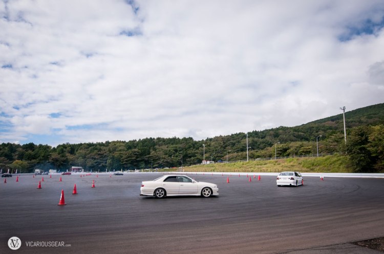 Just up the hill was a cone lined skidpad area for the less experienced drivers to practice.