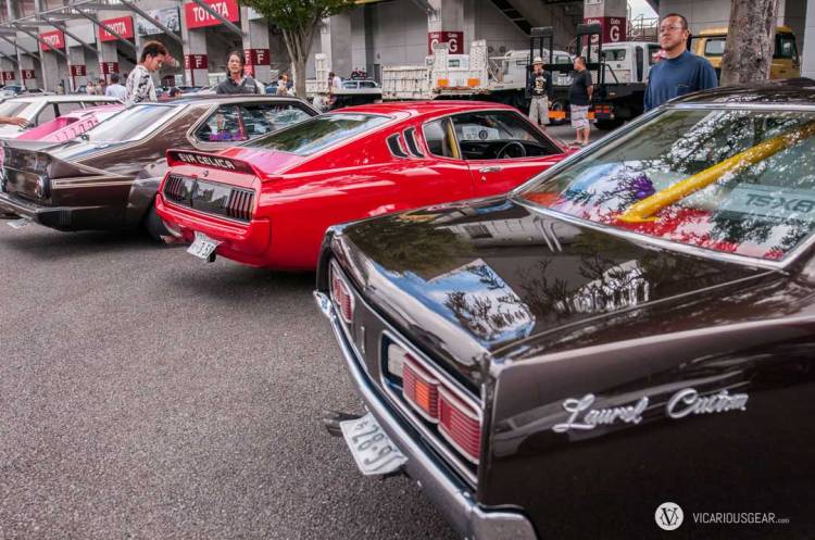 Surrounded by vintage friends.