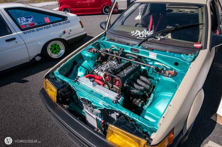 The engine bay in this Levin caught my eye with all the clutter tucked away and the 16V Twin Cam at center stage.