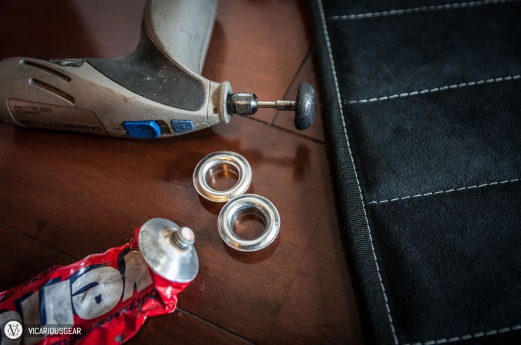 I decided to give the  grommets a polish with my Dremel tool before mounting.