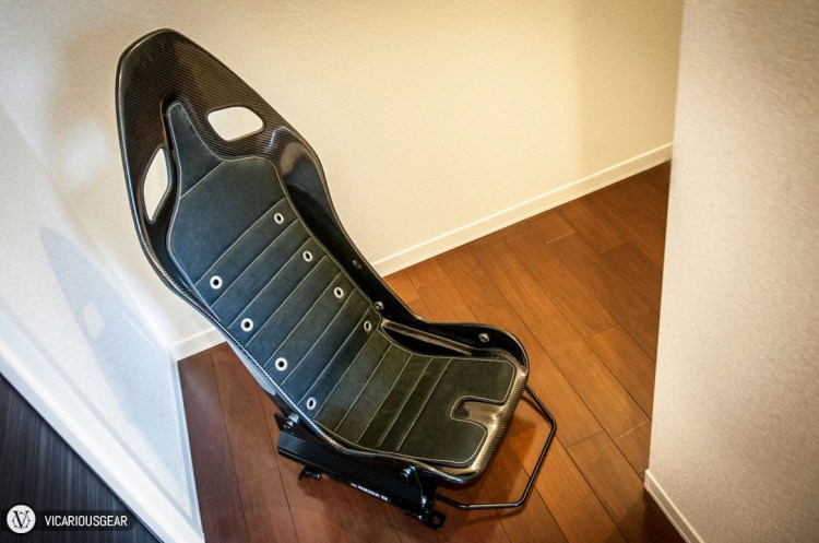 Modified Compositeworx seat, mounted to Bride FO rails.