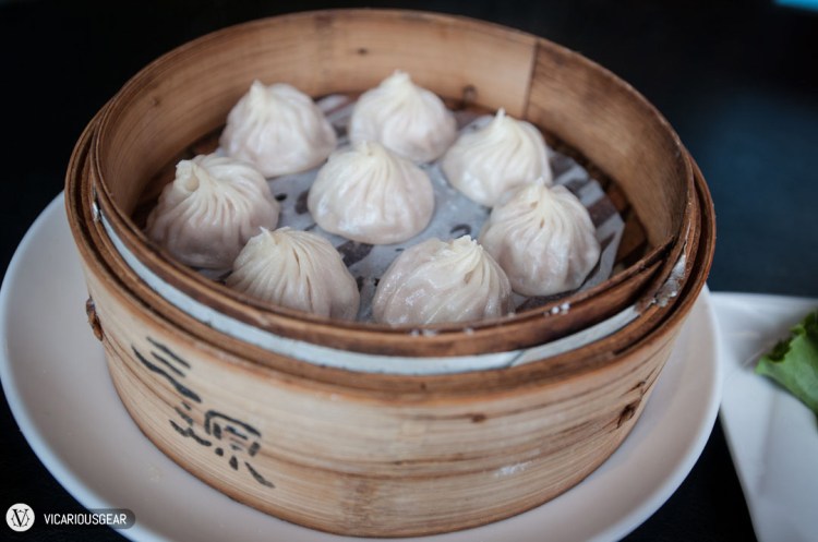 Steamed crab roe and pork  xiaolongbao (21摺小籠包). 