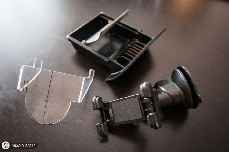 So out came the ashtray to trace the mating profile from. I was in a rush so I didn't document transferring the traced curves from paper to the plexi before taking a hacksaw and Dremel to it. 