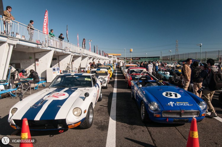 This was the first group to go out on the track after the formula cars finished.