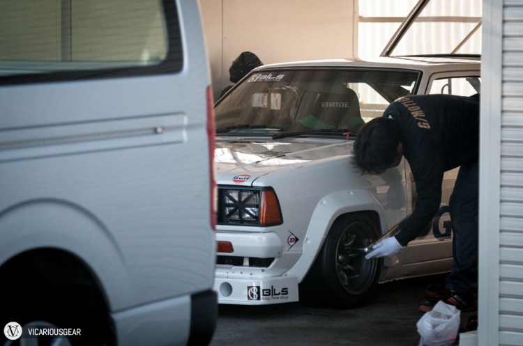More than any of the other owners, the guys with the Sunnys went out of their way to find a secluded area to work on the cars.