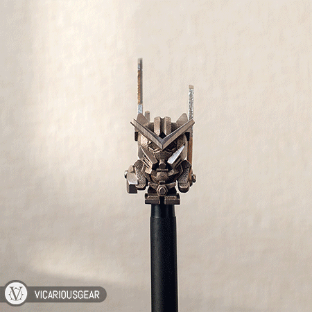 The result of all the planning and hard work! The key blades act as Exia's swords.