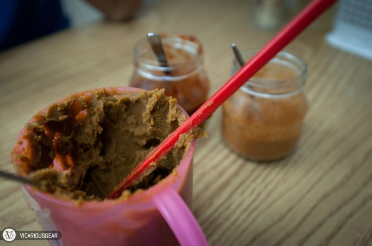 A shot of their famous hot sauce paste. It was good with the soup and their tofu dish but I was expecting it to have a bit more kick.