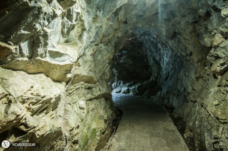Cool tunnels that connect with the cliffside walkway.