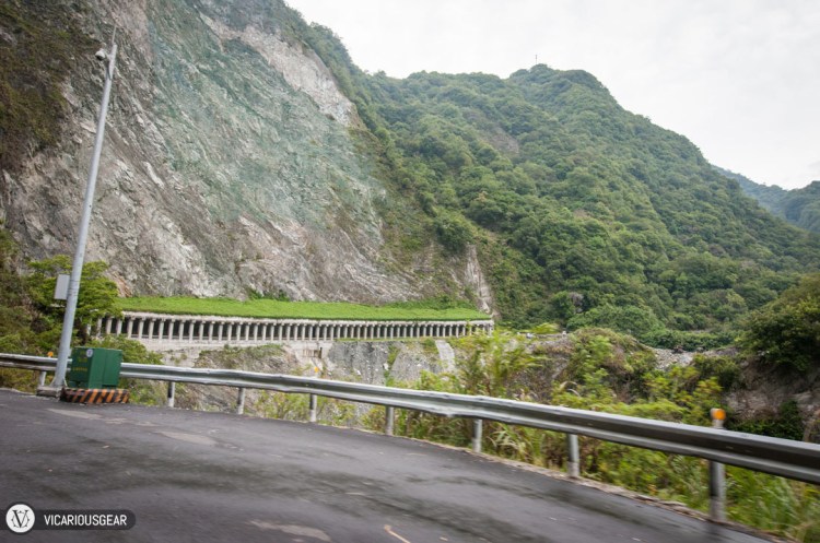 Sorry for the blurry pic but I wasn't expecting this cool grass lined tunnel as we approached the entrance to the Baiyang Waterfall Trail (白楊瀑布).