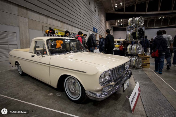 This would be an awesome truck to run errands in. Mooneyes was asking somewhere around 50K USD for this Toyopet Masterline Coupe Utility. 