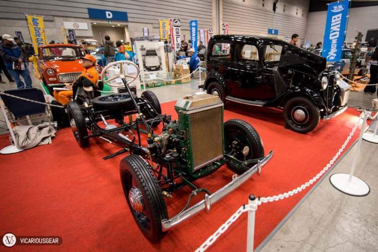 Seeing this 1930s Datsun 16 Sedan with spare frame and drivetrain was pretty incredible.