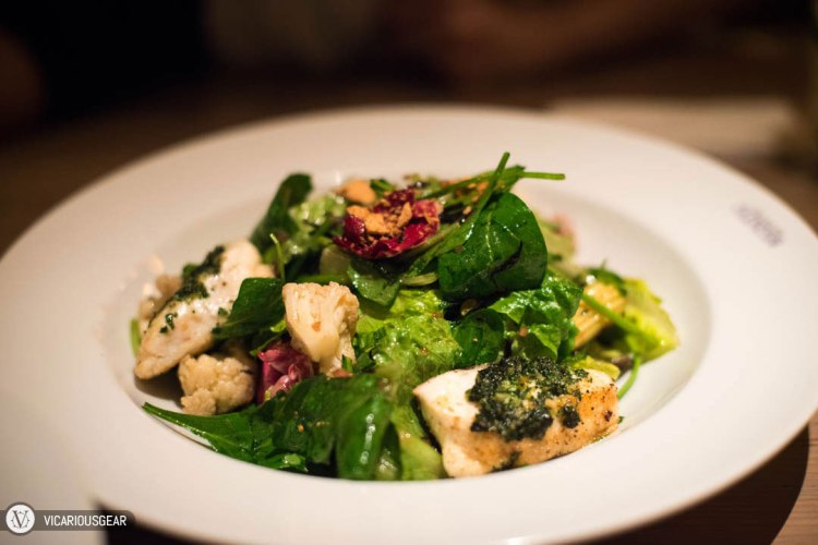 Our meeting point was Rigoletto Bar and Grill for a snack and some drinks. (Grilled fish and spinach salad) 