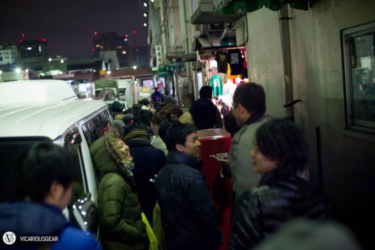 After leaving the club around 4 in the morning, we made our way to Sushi Dai and this line around the block was our greeting.