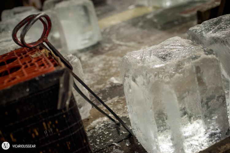 Looking at these ice blocks and large hooks made me think of the opening scene in Frozen.