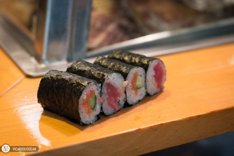 Salmon/Cucumber and Tuna rolls