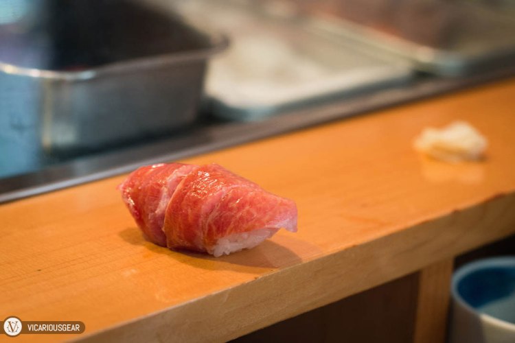 Mimi chose an extra piece of fatty tuna at the end.