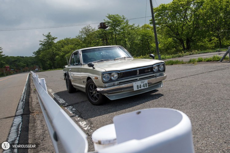 This is the parking area and stretch of road where it all began. You can see the famous water tower landmark behind the car.