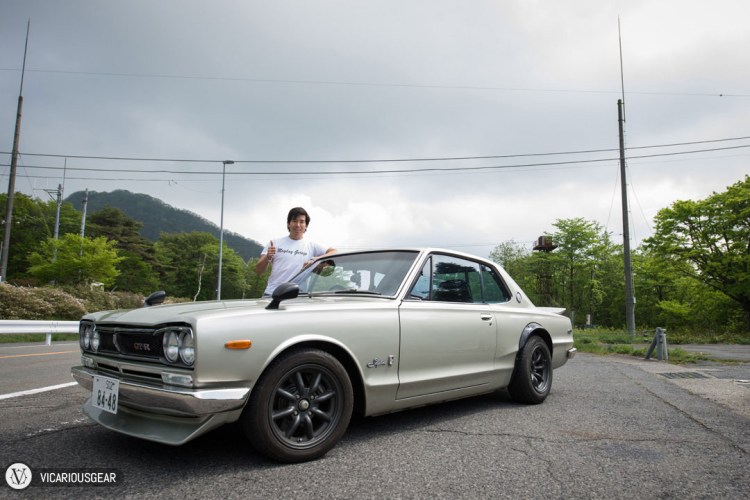Water tower, starting straight, hakosuka...and me. 