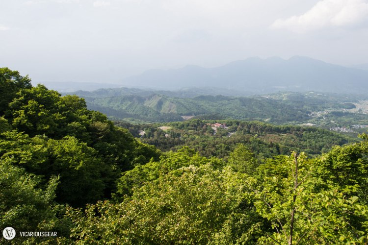 Approximately halfway down the course is the scenic overlook where you can peek down and see the 5 consecutive hairpin turns.